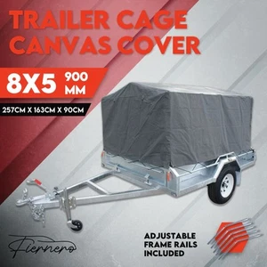 8X5 BOX TRAILER CAGE CANVAS COVER (900mm) 3FOOT Thick Rip Resistant Waterproof - Picture 1 of 10