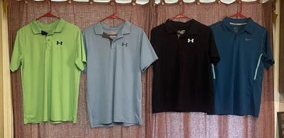 4 Youth Golf Polo Shirts Size Youth XL Under Armour Nike Performance - Image 1 of 4