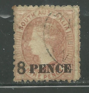 SOUTH AUSTRALIA 71 USED QUEEN VICTORIA SURCHARGE OF 1876-84 SCV 12.00 #2 - Picture 1 of 1