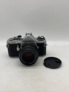 Pentax ME 35mm SLR Camera w/ 50mm Lens Shutter Works Crack Read 1 - Picture 1 of 9
