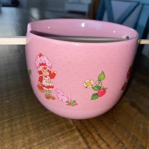 Strawberry Shortcake Pink Ramen Noodle Bowl With Chopsticks - Picture 1 of 8