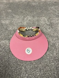 Vintage Rare Imperial The Shore Club Turks Caicos Golf Sun Visor Pink - Picture 1 of 11
