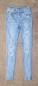 American Eagle Damen Gr. 2 Medium Wash Luxe Stretch High Rise Jeggings - Bild 1 von 7
