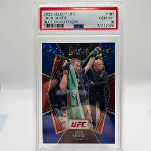 2022 Panini Select UFC #187 Jack Shore RC Rookie Blue Disco Prizm /99 PSA 10 - Picture 1 of 2