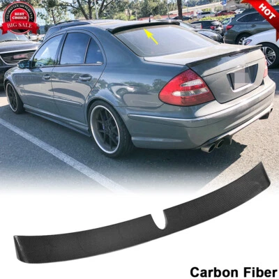Спойлер из углеродного волокна для задней крыши окна крыла для Benz W211 E350 E500 E63 E65 02-08 - Изображение 1 из 4