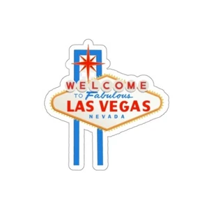 Welcome to Fabulous Las Vegas Nevada Retro Street Sign Logo Kiss-Cut Stickers - Picture 1 of 15