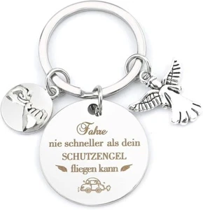 Schlüsselanhänger " Fahre nie schneller..." aus Edelstahl - Bild 1 von 1