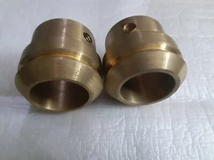 FIT FOR HARLEY RAT ROD BOBBER CHOPPER BRASS EXHAUST TIPS FOR 1 3/4" PIPES PAIR - Picture 1 of 2