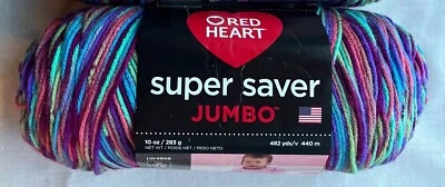 1 E302C RED HEART STARBURST PRINT Super Saver Jumbo 10oz 482yds - Image 1 of 4