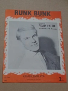 Adam Faith - Runk Bunk sheet music - Picture 1 of 1