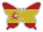 Spain Flag Butterfly Car Bumper Sticker Decal 5'' x 4''
