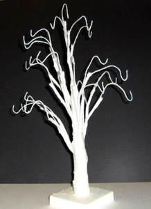 LED Mini Wire Christmas All Season Tree White Birch 17" Pre Lit with Timer - Picture 1 of 7