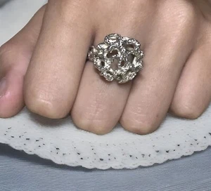 Size 6 Vintage Statement Sterling Silver Ring - Picture 1 of 7