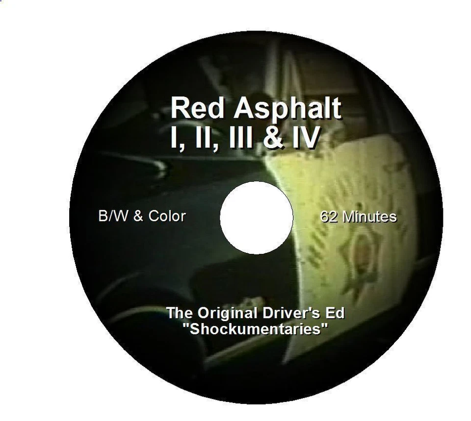 RED ASPHALT 1,2,3 & 4- Original CHP Driver's Education/Driver's Ed Films-NEW - Image 1 of 1