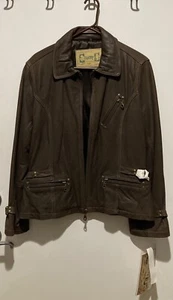 Lloyd Elliot's Country Club braune Lederjacke Medium - Bild 1 von 5
