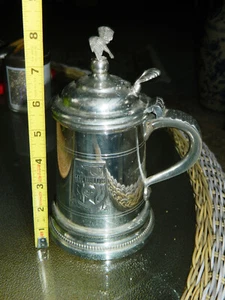 VINTAGE Shirley Pewter Shops VIRGINIA MICHELOB Deckel ADLER Stein - Bild 1 von 7