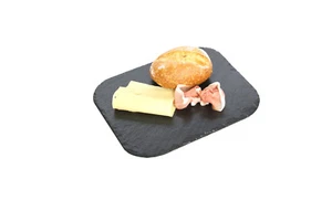 Frühstücksbrettchen Tischdeko Untersetzer Schiefer abgerundet ca25x20cm 4er Set - Bild 1 von 2