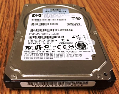HP CA06681-B76500PD, 36GB 10K RPM SP 3Gb/s SAS SFF 2.5" Hard Drive - Image 1 of 4