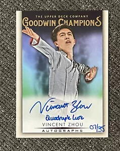 2021 Goodwin Champions Autograph Auto Inscription Lutz A-VZ Vincent Zhou 07/35 - Picture 1 of 2