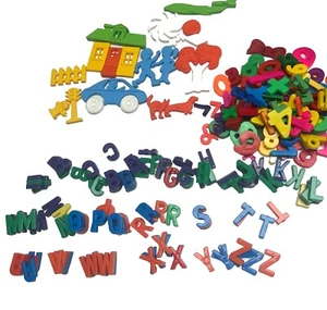 Vintage Kühlschrank Kunststoff Zahlen Haus Baum Vogel Auto Alphabet Menge 240+ - Bild 1 von 24
