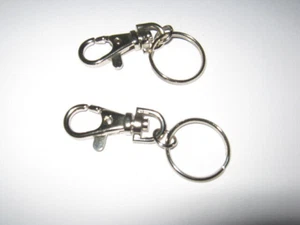 Karabinerhaken mit Schlüsselring, kleines Format, 2er Set ,Anhänger,2 Stück - Bild 1 von 3