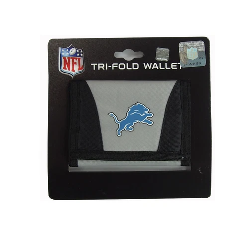 New NFL Detroit Lions Chamber Tri-Fold Trifold Wallet Official Licensed Cover