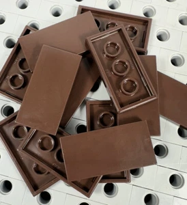 Lego 2x4 Azulejos Planos Marrón Oscuro Acabado Suave EDIFICIOS MODULARES Nuevo Lote de 12 - Imagen 1 de 2