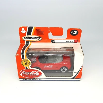 Coca Cola Diecast Toy Car Matchbox 92362 Coke MGF 1.8i Convertible Red 50th - Image 1 of 4