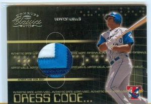 Camiseta deportiva Donruss Classice Vernon Wells 2003 código de vestimenta usado en el juego parche numerado - Imagen 1 de 2