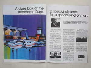 8/1972 PUB BEECHCRAFT AVION DUKE AIRCRAFT FLUGZEUG ORIGINAL AD - Picture 1 of 1