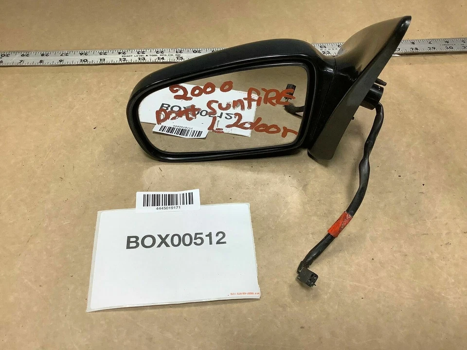 2000 PONTIAC SUNFIRE FRENTE ESQUERDA PORTA LATERAL DO MOTORISTA ESPELHO RETROVISOR PRETO FABRICANTE DE EQUIPAMENTO ORIGINAL+ - Imagem 1 de 4