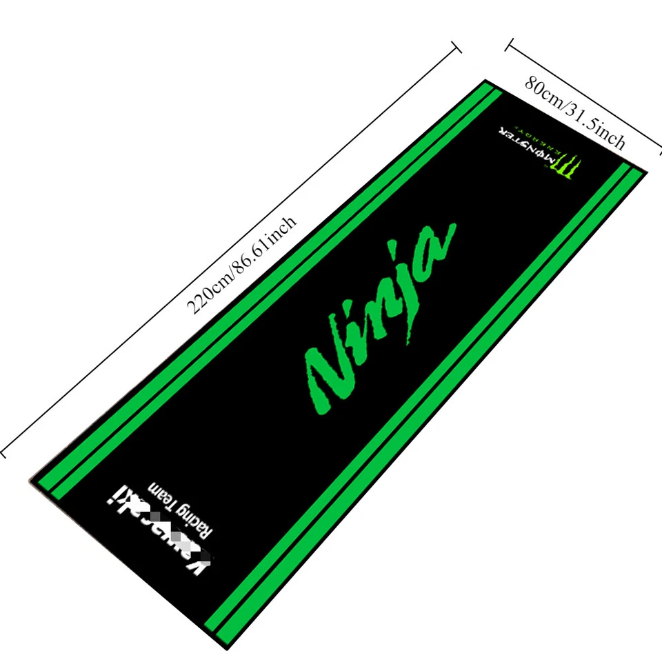 Motorcycle Garage Floor Mat Washable Carpet 220x 80cm For Kawasaki Ninja/Z1000 - Image 1 of 4