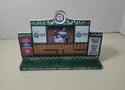 Texas Rangers Scoreboard Replica 1st American League Pennant Oct. 2010 Figure 4" Cover