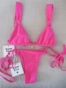 NUEVO Kulani Kinis Rosa Neón 2 piezas Bikini CONJUNTO Talla XS - Imagen 1 de 3