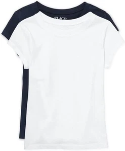 The Children's Place girls Tee shirt 2 Pack Large, Tidal/White 2-pack - Picture 1 of 4
