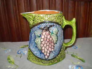 Rare Old Primitive Antique Ceramic Jug GLAZED SIGNED 1 К Г Р и ц - Picture 1 of 12