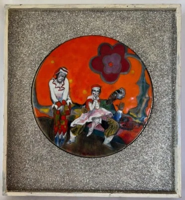 *Original* Black Woman, Ballerina, & Clown - Enamel on Copper Painting (1960’s) - Image 1 of 4