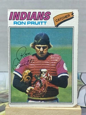 Ron Pruitt Topps 1977 Rookie Card #654 Cleveland Indians VG - Image 1 of 2