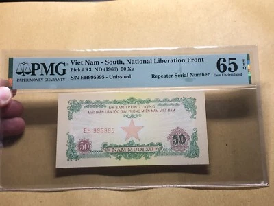 Repeater Serie Number EH 995995 50 xu 1968 PMG 65 EPQ Vintage Rare_LDP Shop. - Image 1 of 3