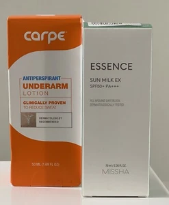 Missha Essence Sun Milk, SPF 50+ PA+++, 2.36 fl oz & Underarm lotion 1.69 oz NEW - Picture 1 of 4