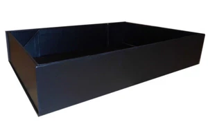 10 Gift Basket Hamper Boxes - Black Xmas Gift Trays, Sweet Hampers 30x20x6cm - Picture 1 of 4