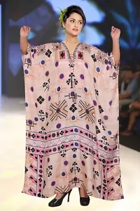 Langer Kaftan für kurze Damen Kaftan Luxus Bademode Bezug Schnürung Kaftan - Bild 1 von 4