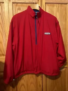 Sperry Top-Sider Men's Large Pullover Lined Fleece Jacket 1/2 Zip Nautical Red - Picture 1 of 7