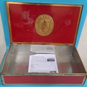 Caja de chapa grande Greiling colibrí Dresde caja de cigarrillos versión antigua 50x30x10 - Imagen 1 de 17