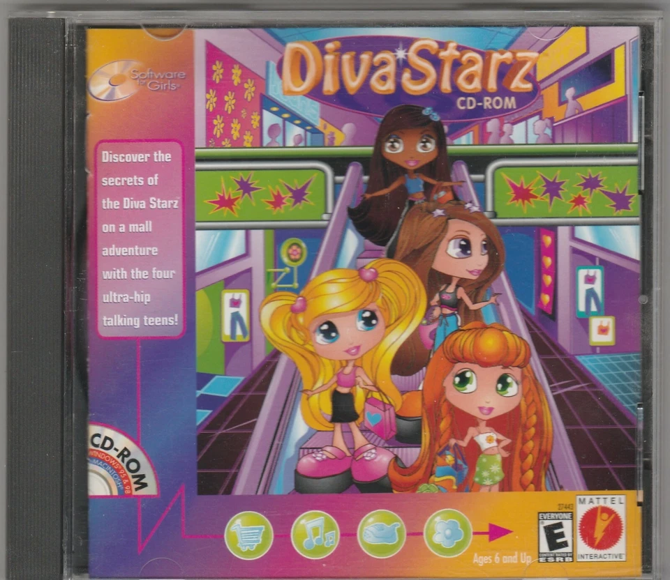 Diva Starz CD-Rom by Mattel Interactive WIN 95/98 & MAC ~ 2000 - Image 1 of 3