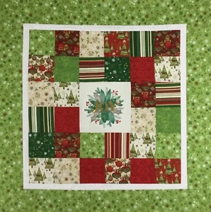 Joy Patchwork Wall Hanging/Table Topper Quilt Top  - Picture 1 of 2