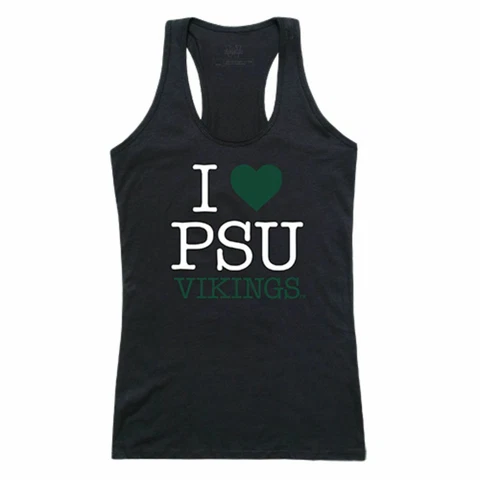 PSU Portland State University Vikings Womens Love Tank Top Tee T-Shirt Black Cover