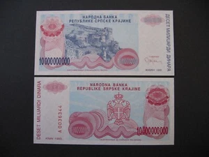 CROATIA 10 Milliard Dinara 1993 KNIN (PR28a) UNC - Picture 1 of 1