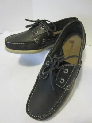 New Rockport Navy Leather Sailing Yachting Boat Shoes Loafers Womens 5.5M - Image 1 of 4