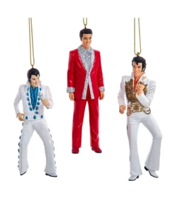 Elvis Presley - Elvis set 3 pz ornamenti in scatola di Kurt Adler Inc. - Foto 1 di 4
